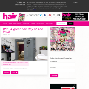 Win a Great Hair Day At The Vault, Surrey