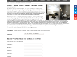 Win a Grohe Sensia Arena shower toilet