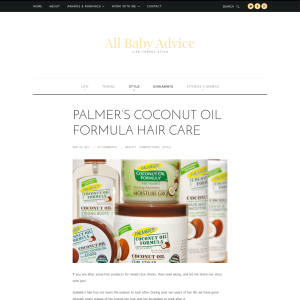 Win A Hamper of Palmer's Coconut Formula Hair Care Products