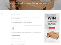 Win a handmade copper coffee pot worth over £50