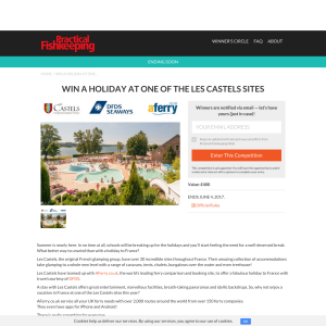 Win a holiday at one of the Les Castels sites