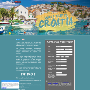 Win a holiday for 2 to Croatia