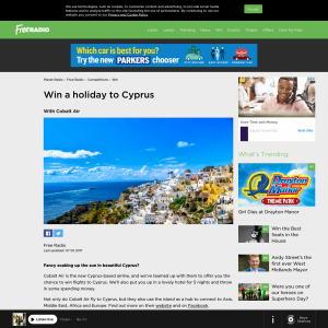 Win a holiday to Cyprus