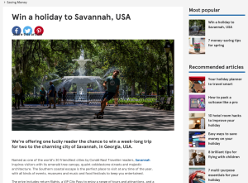 Win a holiday to Savannah, USA inc accommodation and flights