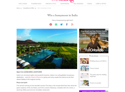 Win a honeymoon in India