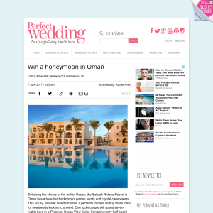 Win a honeymoon in Oman