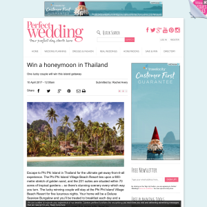 Win a honeymoon in Thailand