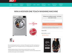 Win a Hoover One Touch Washing Machine