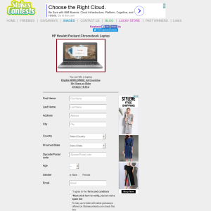 Win a HP Hewlett Packard Chromebook LAPTOP!