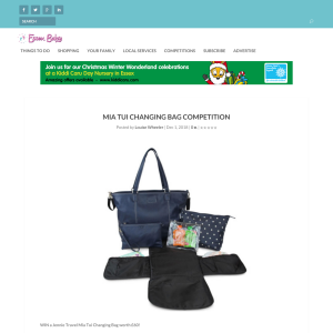 Win a Jennie Travel Mia Tui Changing Bag