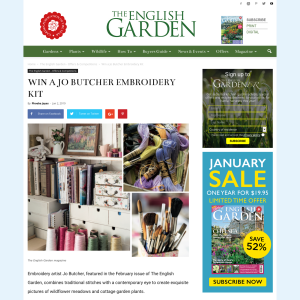 Win a Jo Butcher Embroidery Kit