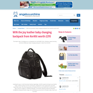 Win a Joy leather baby changing backpack from KeriKit worth £295