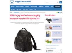 Win a Joy leather baby changing backpack from KeriKit worth £295