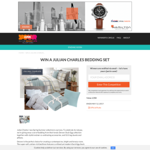 Win a Julian Charles bedding set