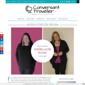 Win a Kameleon Rose Multi-Way Travel Clothing