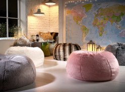 Win a Katrina Hampton Faux Fur Beanbag in London Smoke Grey