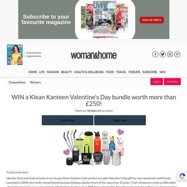 Win a Klean Kanteen Valentine's Day bundle