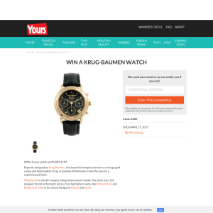 Win A Krug-Baumen Watch worth £200