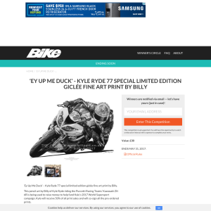 Win A Kyle Ryde Special Limited Edison Print by Billy