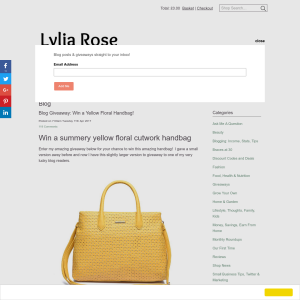 Win a Large Yellow Handbag