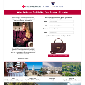 Win a Letterbox Saddle Bag from Aspinal of London