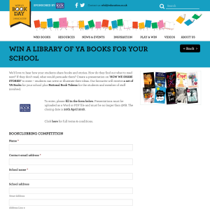 Win a library of YA books for your school