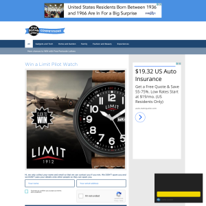 Win a Limit Pilot Watch