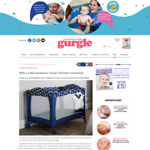 Win a Little Swallows Travel Cot