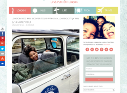 Win a London for Kids Mini Cooper Tour (£214)