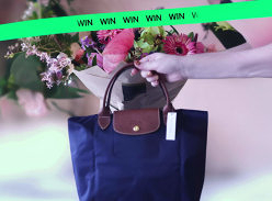 Win a Longchamp Pliage Original in Navy and a Bouquet