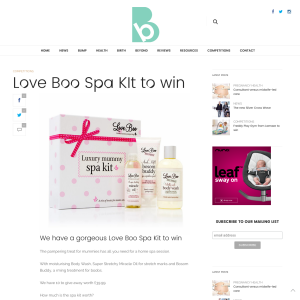 Win a Love Boo Spa Kit