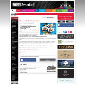 Win a Lunch for 4 at The Cold Harbour