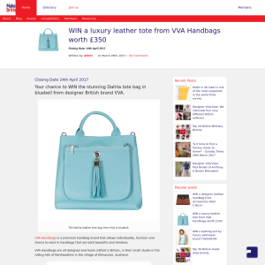 Win a luxury leather tote from VVA Handbags worth £350