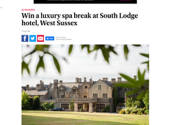 Win a luxury spa break at South Lodge hotel, West Sussex