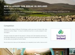 Win a luxury spa break for two in Ireland