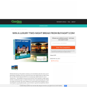 Win a luxury two-night break from Buyagift.com worth £179