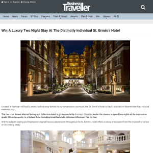 Win A Luxury Two Night Stay At The Distinctly Individual St. Ermin's Hotel