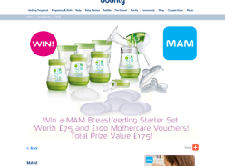 Win a MAM Breastfeeding set worth £75.00 plus a £100 Mothercare voucher