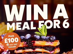 Win a Meal for 6 at Frankie & Bennys, PLUS a £100 Just Eat Voucher