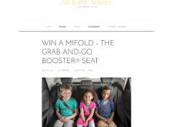 Win a Mifold (Grab-and-Go Booster Seat)