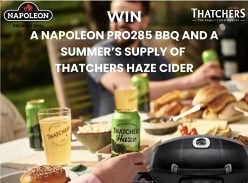 Win a Napoleon TravelQ Pro285 Portable Gas Grill and a Summers Supply of Thatchers Haze Cider
