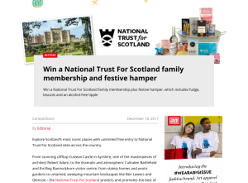 Win a National Trust For Scotland Family Membership + Festive Hamper