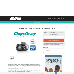 Win a Nextbase 1440p Car Dash Cam
