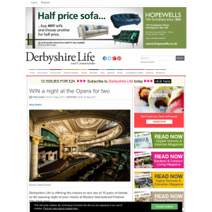 Win a Night At The Opera For Two, Buxton