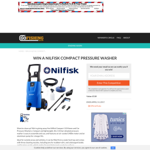 Win a Nilfisk compact pressure washer
