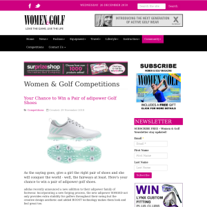 Win a Pair of adipower Golf Shoes
