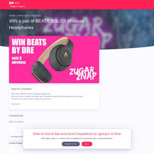 Win a pair of Beats Solo 3 Wireless Headphones 