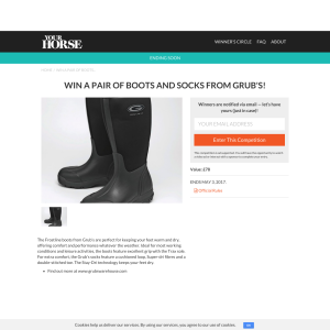 Win a pair of boots and socks from Grub's