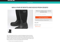 Win a pair of boots and socks from Grub's