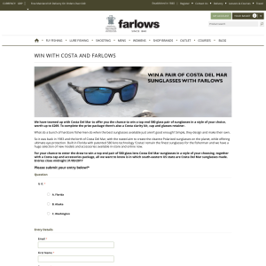 Win a Pair Of Costa Del Mar Sunglasses